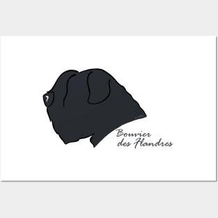 Bouvier des Flandres silhouette Posters and Art